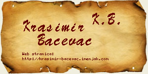 Krasimir Bačevac vizit kartica
